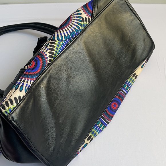 Asymmetrical Purse Multi Patterened Blue Black - Picture 7 of 7